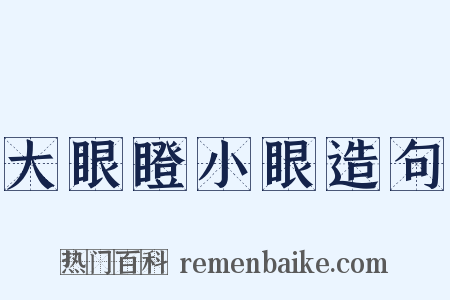 大眼瞪小眼造句是什么意思的图片